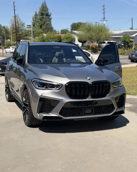 Gray BMW X5 M after an exterior detail